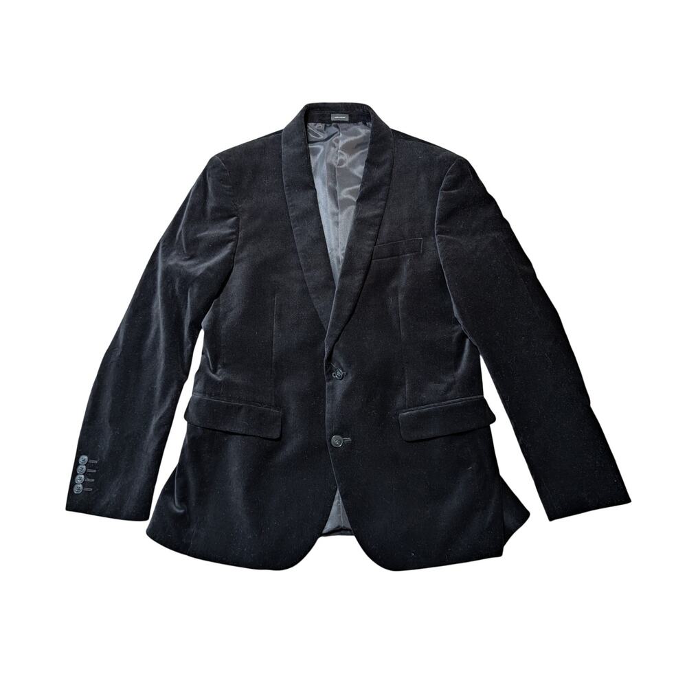 J. Ferrar Men's Black Velvet/Velour Blazer/Sports Coat size 42R, NWOT
